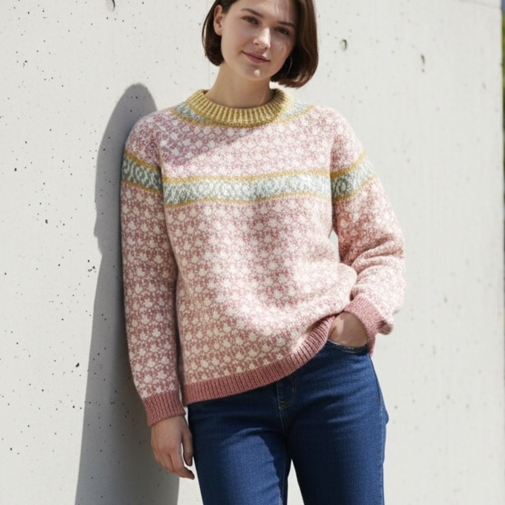 VTG Dia North of Boston Handknit Cardigan Sweater Women's Sz. M/L